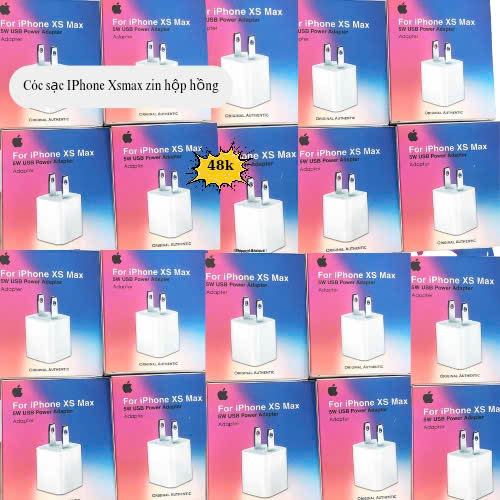 Cóc sạc IPhone Xsmax zin hộp hồng