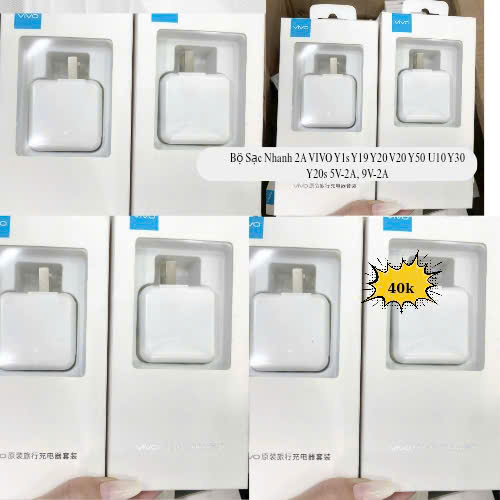 Bộ Sạc Nhanh 2A VIVO Y1s Y19 Y20 V20 Y50 U10 Y30  Y20s 5V-2A, 9V-2A 