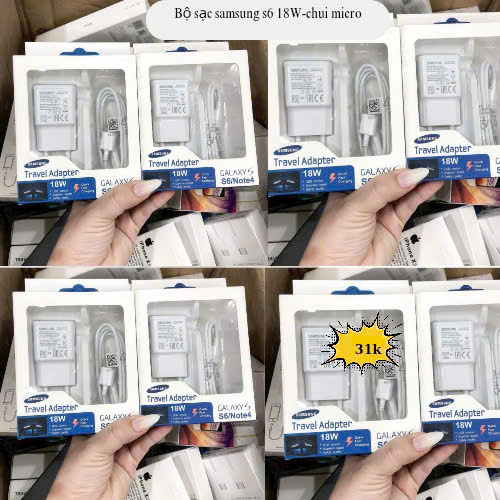 Bộ sạc samsung s6 18W-chui micro